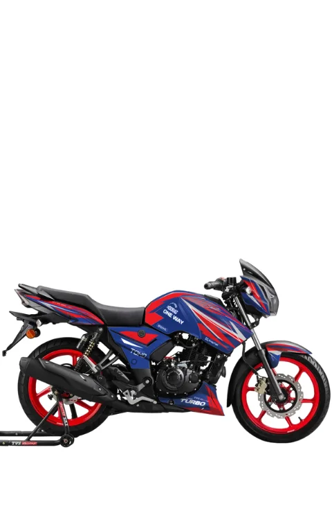 Turbo Edition Full Body Sticker Compatible with Apache RTR 2v | Made In Premium Gloss Vinyl With FPF(Fade Protection Film), Water Proof, Precut Sticker, Pack Of 1 Compatible with Both Side